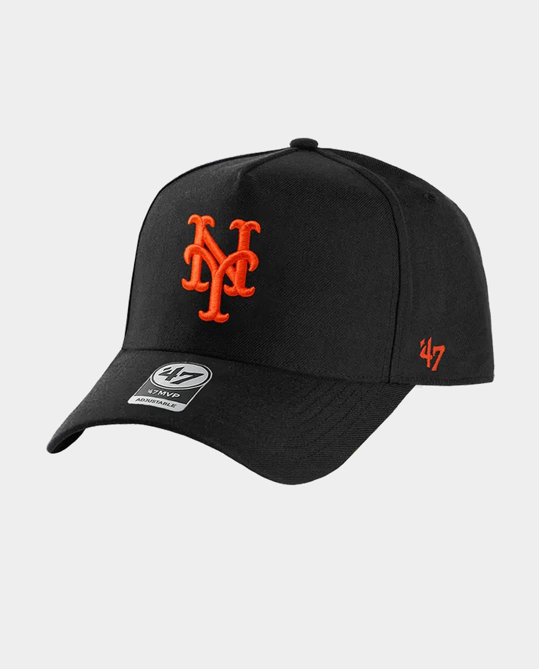 47 Brand NY Mets '47 MVP Snapback Hat in Black | FallenFront