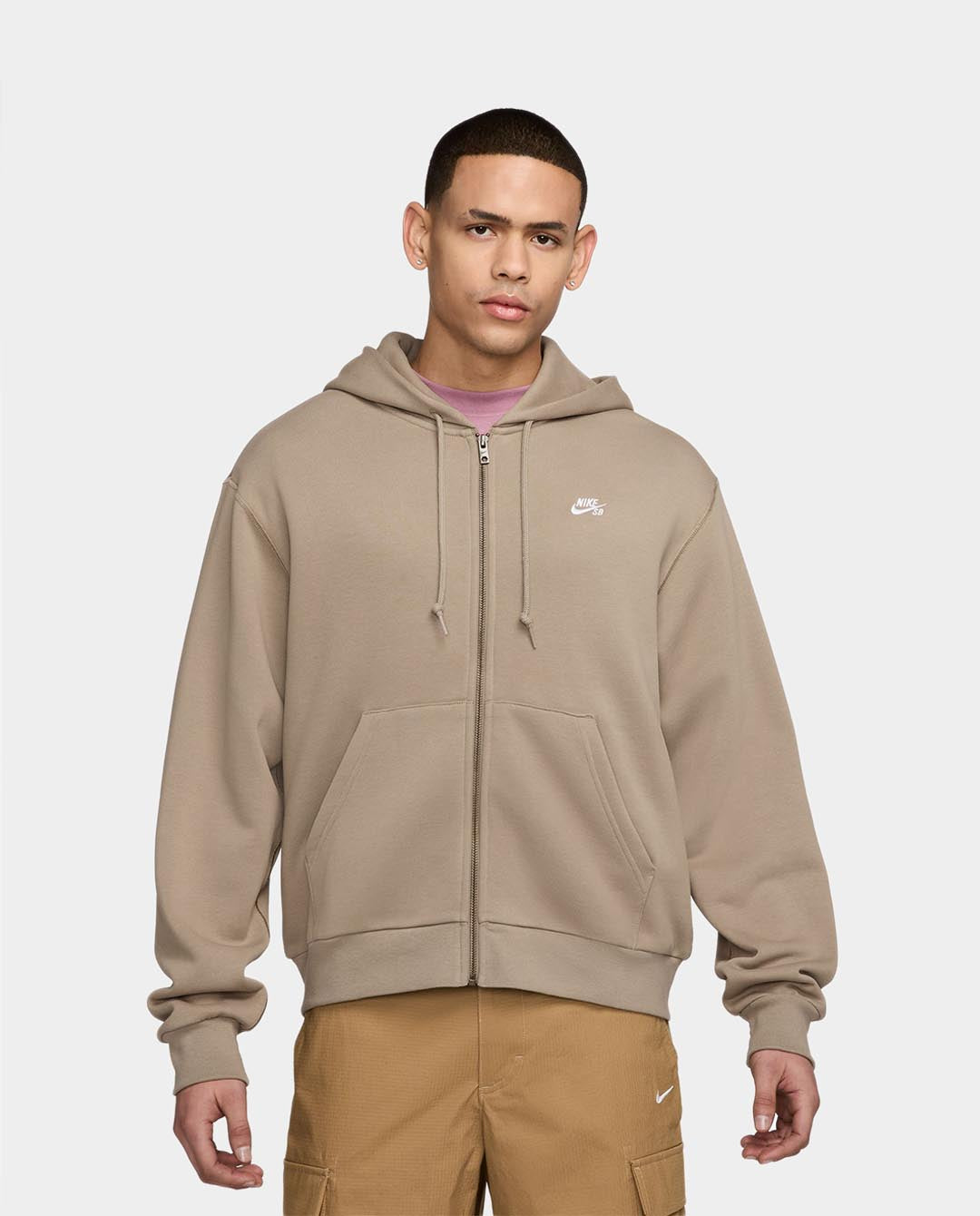 Nike SB Full Zip Fleece Hood Khaki - Main Image