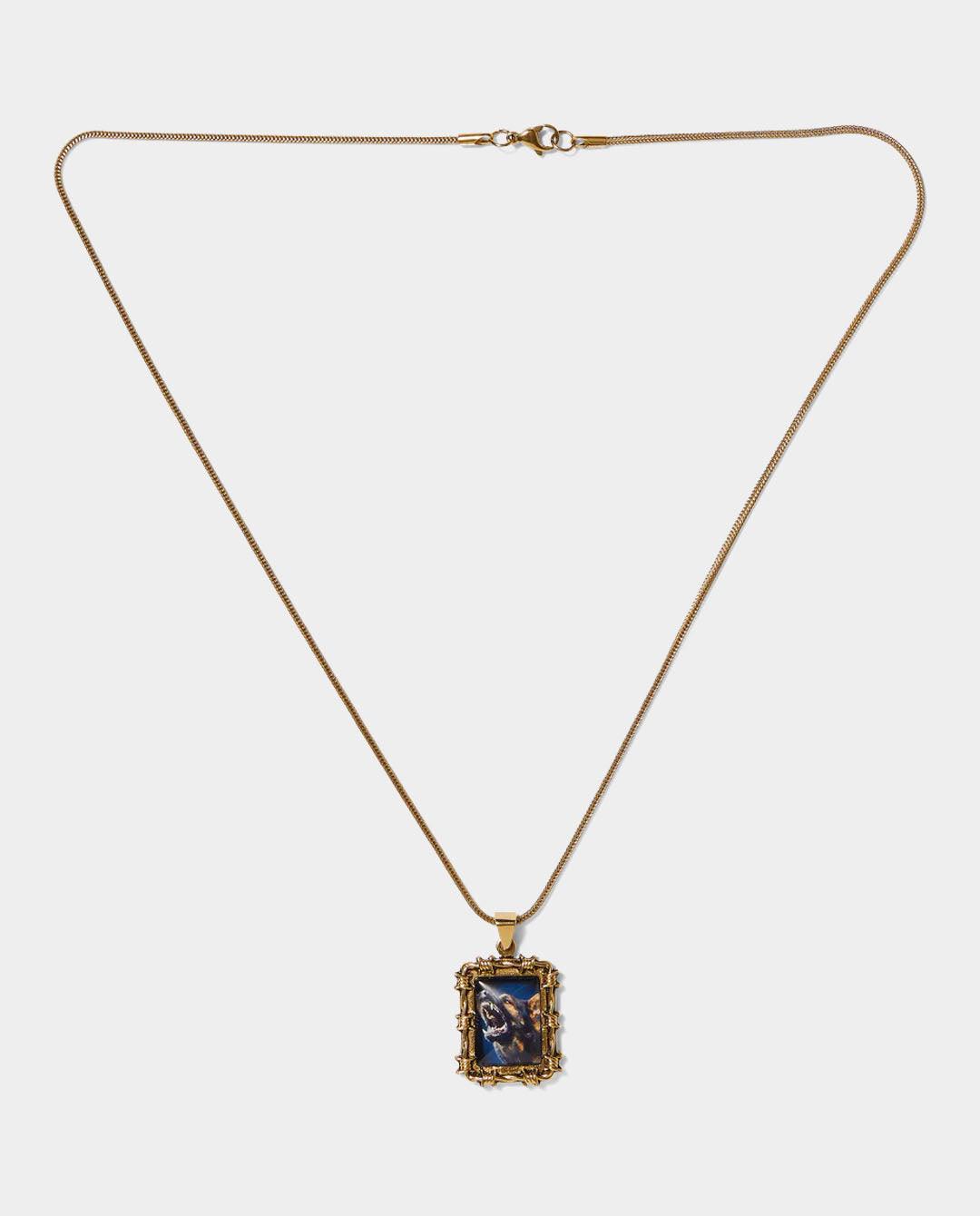 Huf Barbed Wire Pendant in Gold | FallenFront | Afterpay