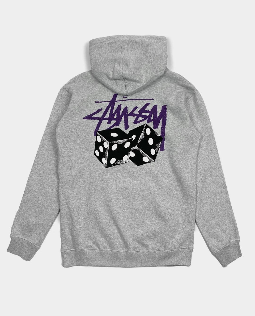 ❗️期間限定SALE❗️STUSSY DICED OUT HOODIE グレーM Stussy Pair Of Dice Hoodie Pigment Stone | Glue Store