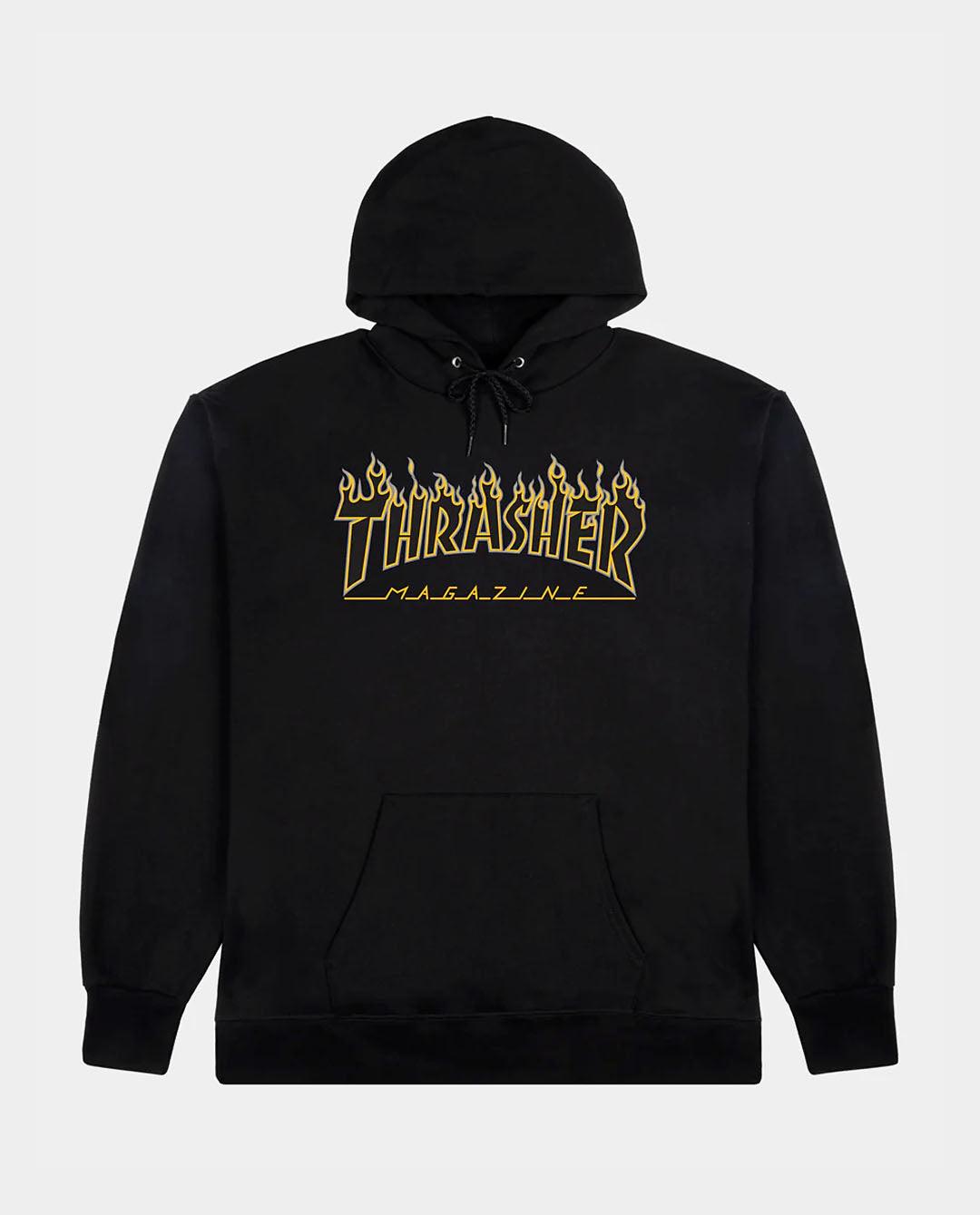Thrasher Flame Logo Hood Black