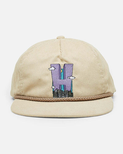 HUF - City H Corduroy Snapback Hat - Natural
