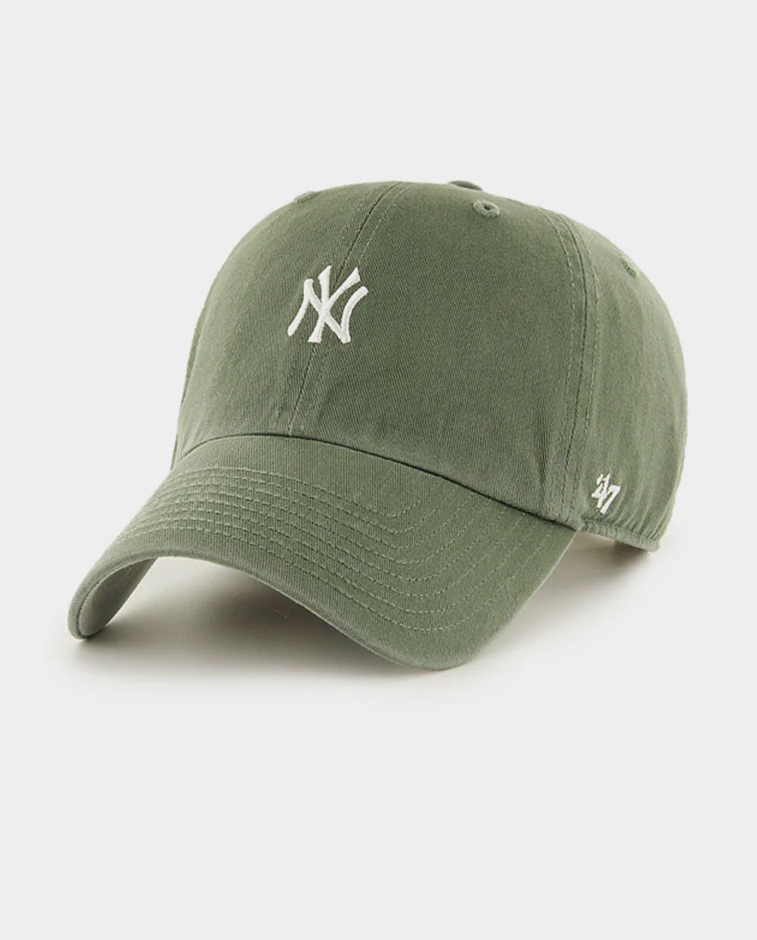 47 Brand - New York Yankees Base Runner Clean Up Hat - Moss/White Hats 47 Brand
