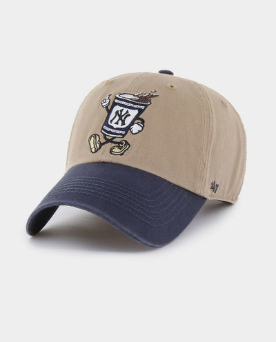 47 Brand - New York Yankees Cartoon Icon 47 Clean Up - Khaki Hats 47 Brand