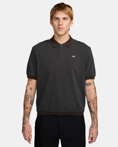 Nike Life - Heavyweight Polo Shirt - Anthracite/Baroque Brown Shirts Nike