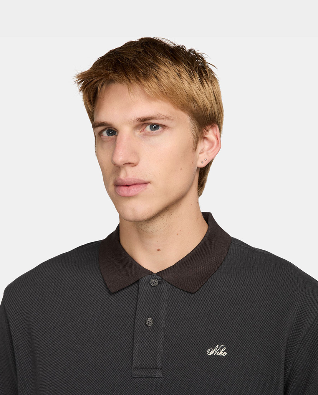 Nike Life - Heavyweight Polo Shirt - Anthracite/Baroque Brown Shirts Nike