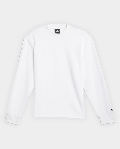 Adidas - Waffle Knit LS Tee - White T-Shirts Adidas