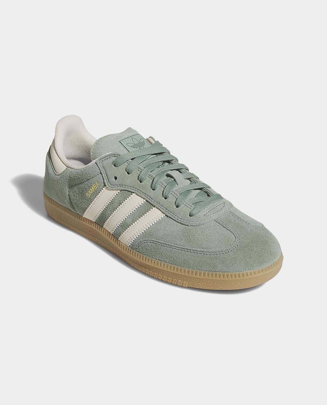 Adidas - Samba Shoe - Silver Green Shoes Adidas