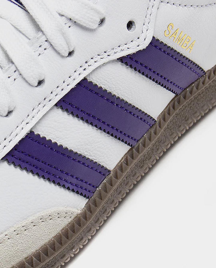 Adidas Samba Shoe in White/Grape | FallenFront NZ | Afterpay