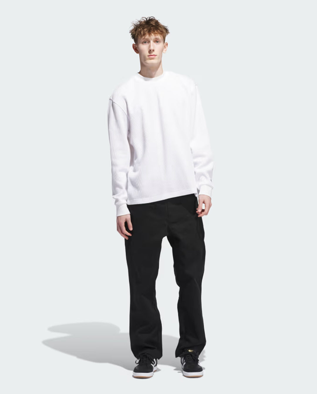Adidas - Waffle Knit LS Tee - White T-Shirts Adidas