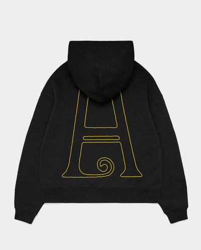 Arcade - Big A Zip Hoodie - Black Hoodies Arcade