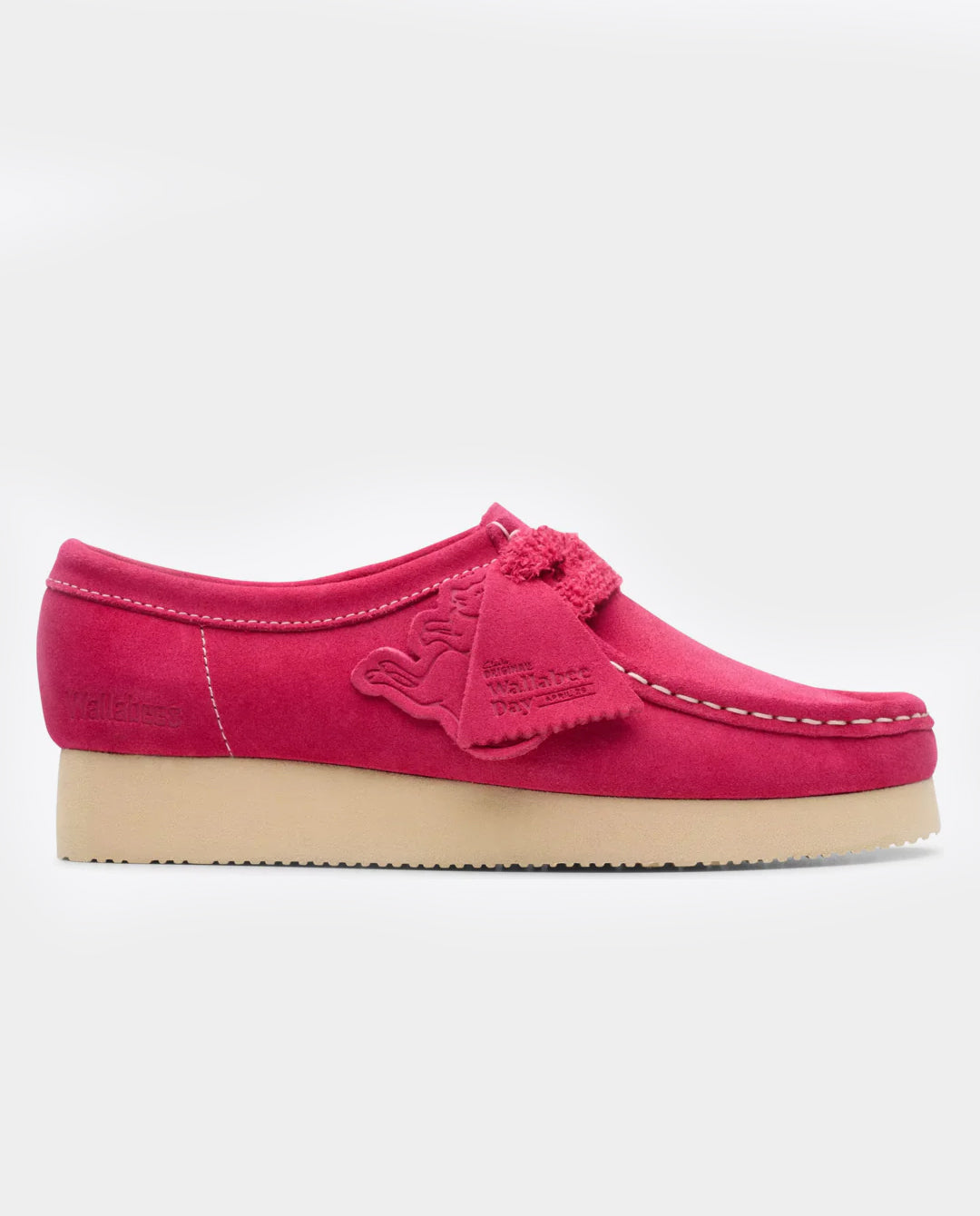 Clarks Originals - Women’s Wallabee Shoe - Bright Pink Suede Shoes Clarks