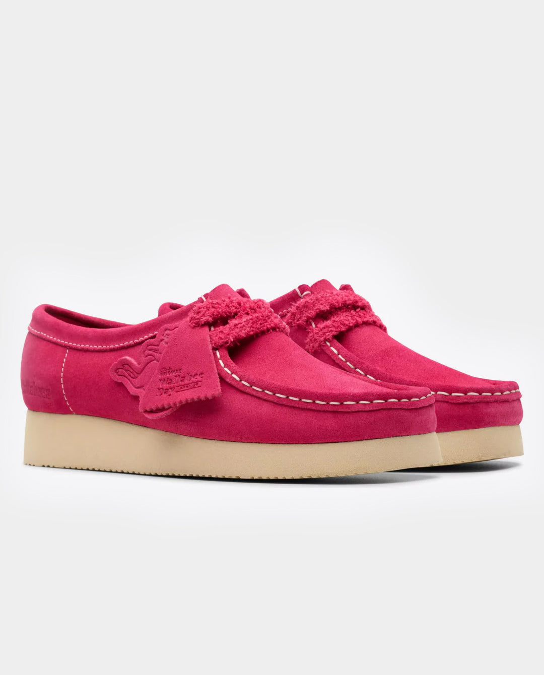 Clarks Originals - Women’s Wallabee Shoe - Bright Pink Suede Shoes Clarks