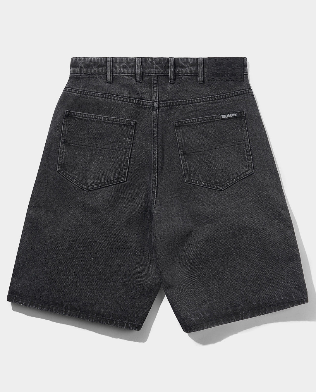 Butter Goods - Baggy Denim Shorts - Distressed Black Shorts Butter Goods