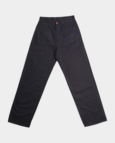 BeWider - Super Loose Jeans - Black/Black Stitching Pants BeWider