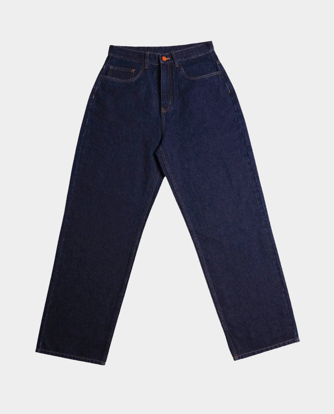 BeWider - Super Loose Jeans - Dark Blue/Tabacco Stitching Pants BeWider