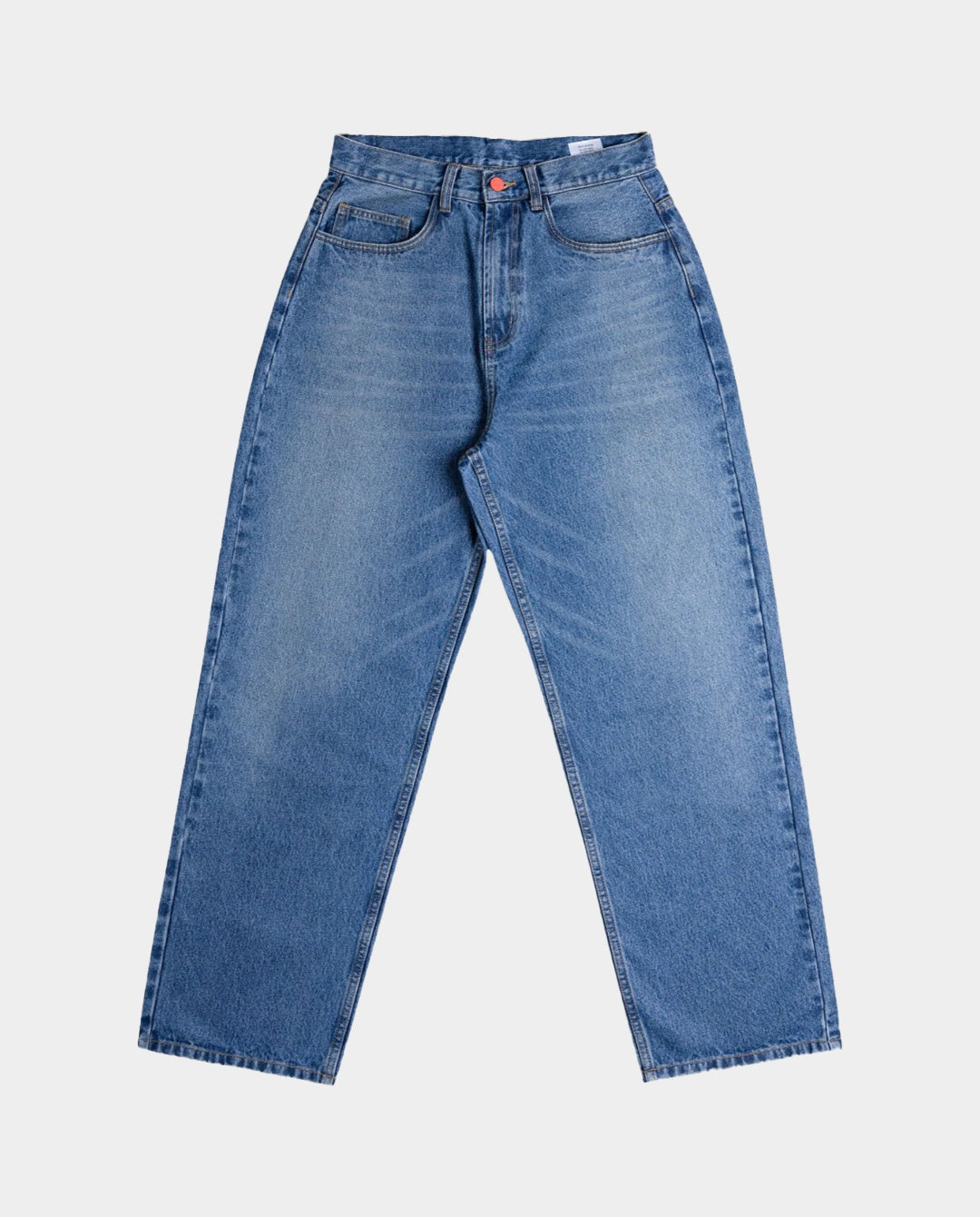 BeWider - Super Loose Jeans - Ocean Blue/Tabacco Stitching Pants BeWider