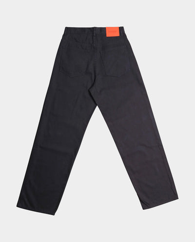 BeWider - Super Loose Jeans - Black/Black Stitching Pants BeWider