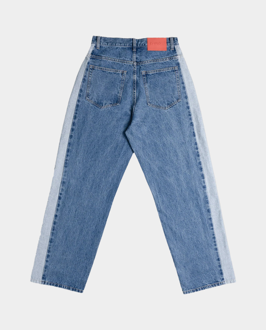 BeWider - Super Loose Jeans - Ocean Blue/Tabacco Stitching Pants BeWider