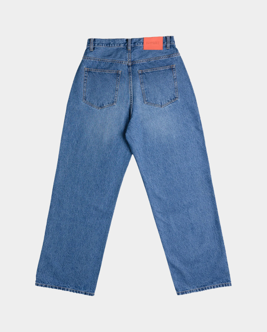 BeWider - Super Loose Jeans - Blue with Side Panel/Tabacco Stitching Pants BeWider