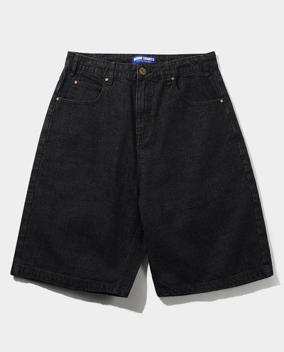 Butter Goods - Blotch Denim Shorts - Streaky Black Shorts Butter Goods