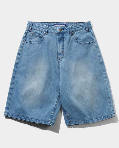 Butter Goods - Blotch Denim Shorts - Streaky Blue Shorts Butter Goods