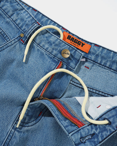 Butter Goods - Blotch Denim Jeans - Streaky Blue Pants Butter Goods