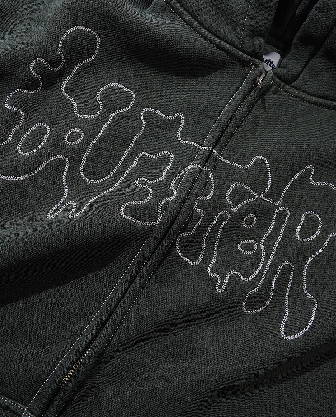 Butter Goods - Blotch Zip-Thru Hoodie - Washed Black Hoodies Butter Goods