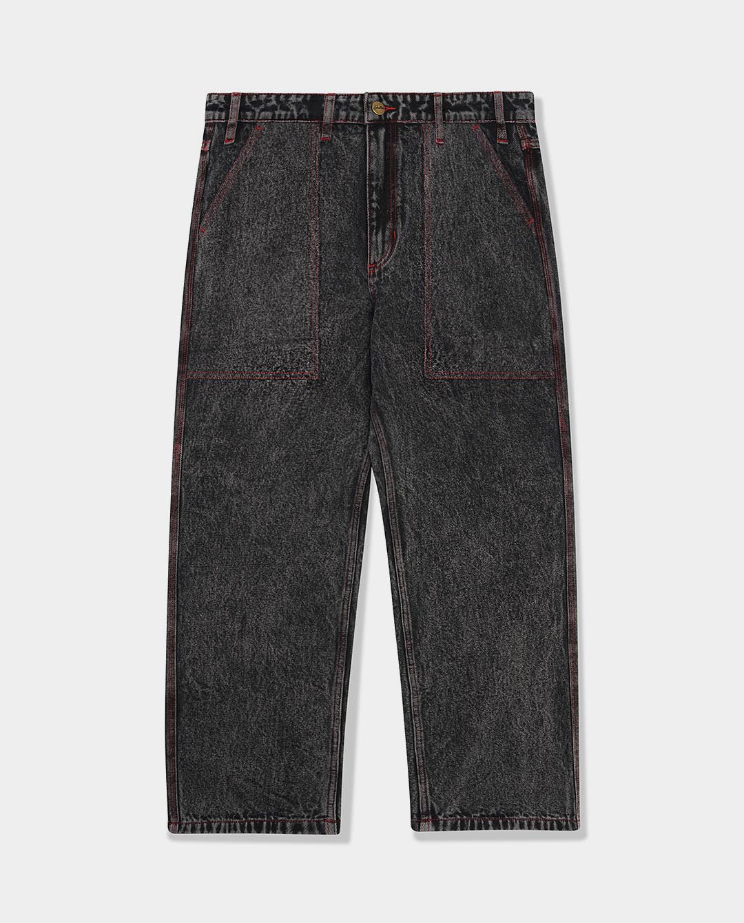 Butter Goods - Breakdown Relaxed Denim Jeans - Acid Wash Black Pants Butter Goods   