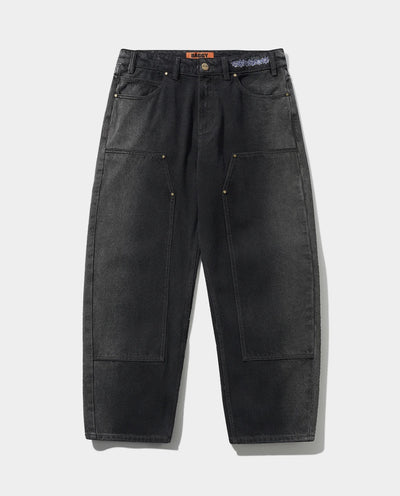 Butter Goods - Bronco Denim Jeans - Washed Black Pants Butter Goods