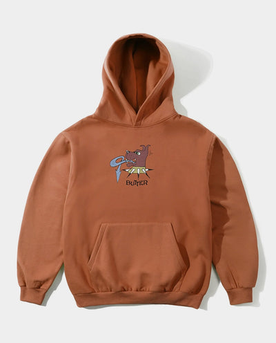 Butter Goods - Canine Pullover Hood - Rust Hoodies Butter Goods