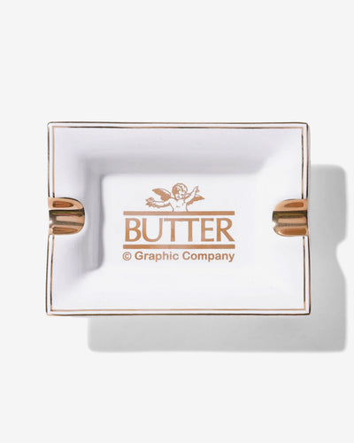 Butter Goods - Cherub Ceramic Ash Tray - White / Gold