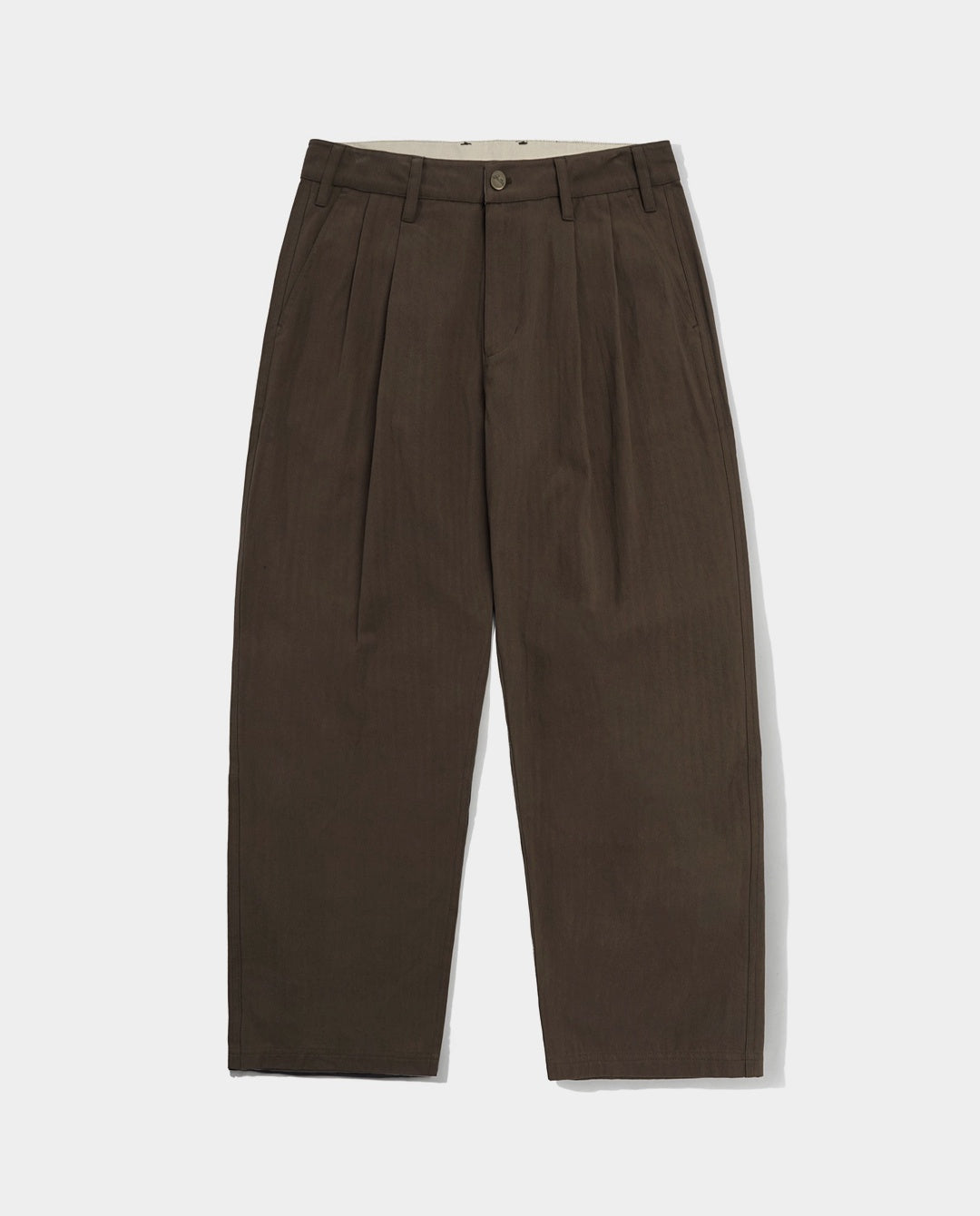 Butter Goods - Pleated Trouser - Chocolate Pants Butter Goods