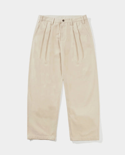 Butter Goods - Pleated Trousers - Sandstone Pants Butter Goods