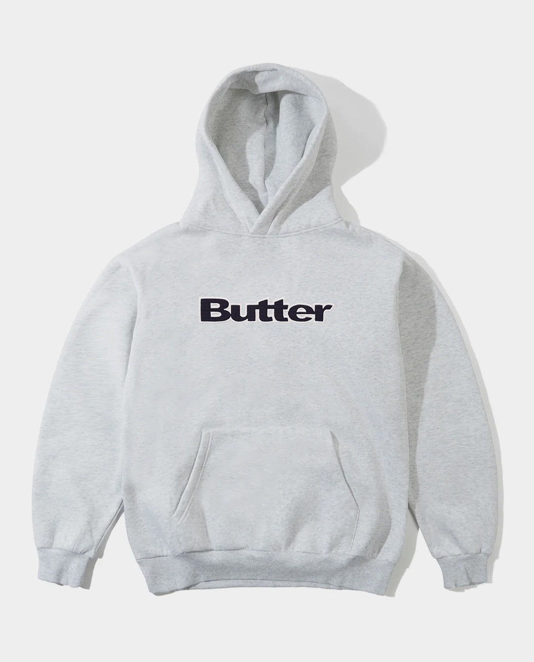 Butter Goods - Ripstop Logo Applique Hoodie - Ash Hoodies Butter Goods