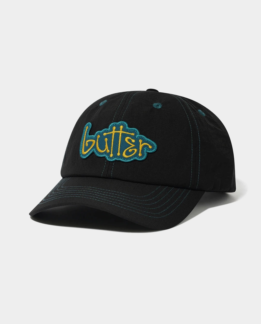 Butter Goods - Connection 6 Panel Cap - Black Hats Butter Goods