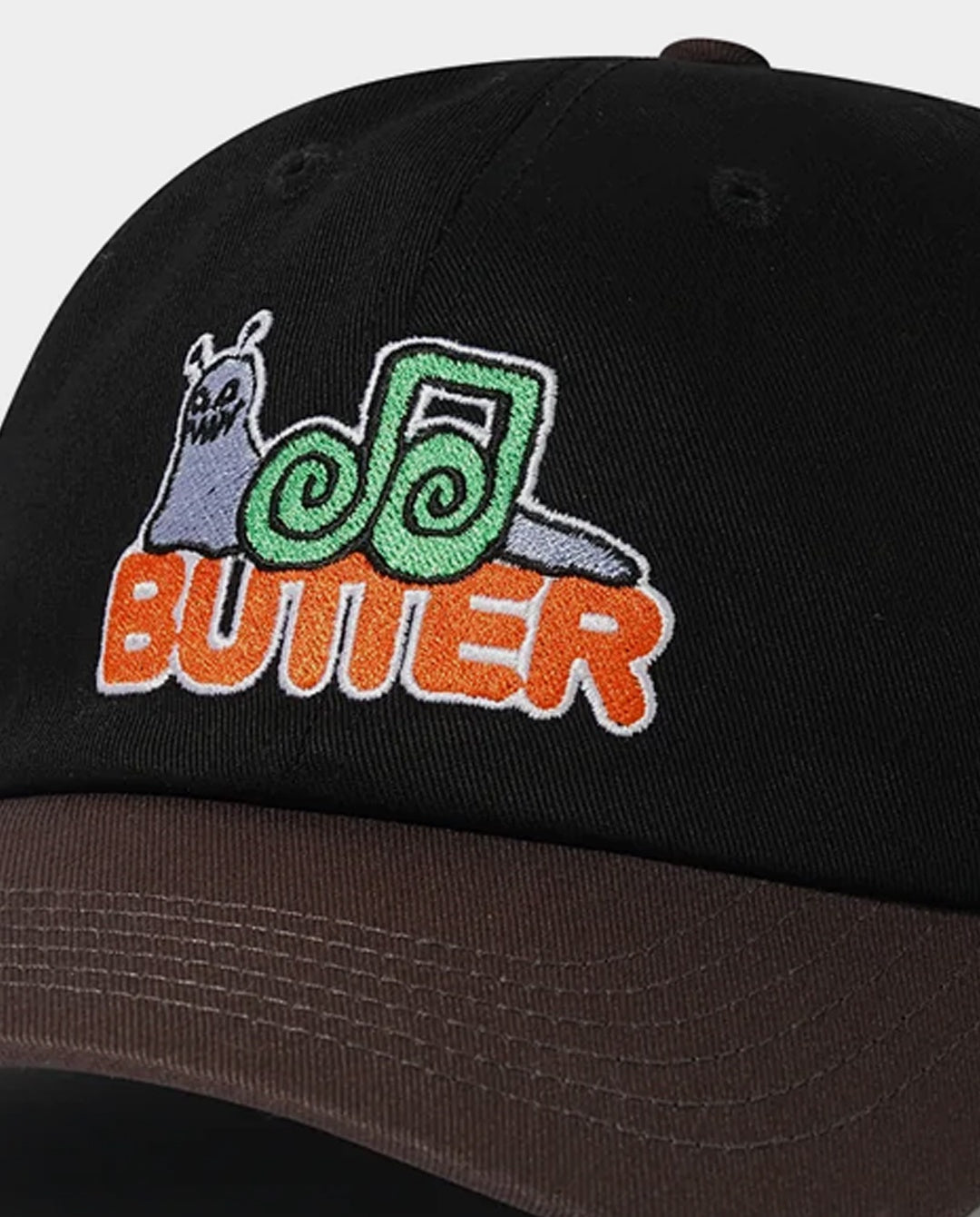 Butter Goods - Snail 6 Panel Cap - Black/Dusk Hats Butter Goods