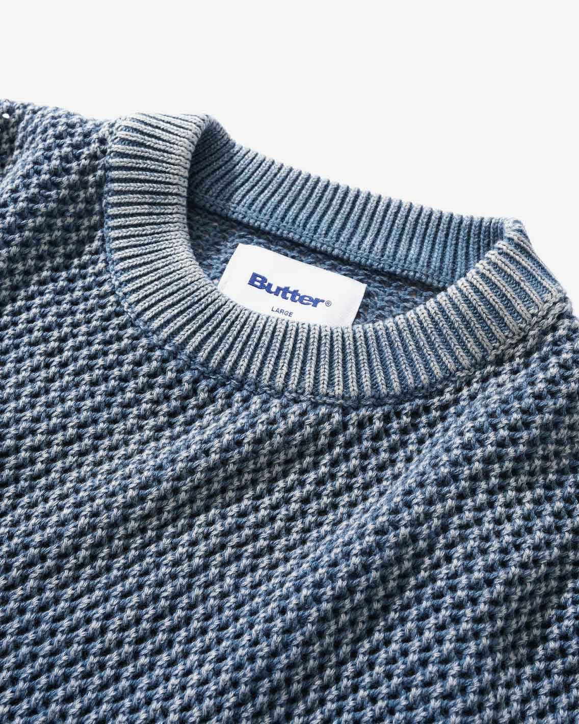 Butter Goods - Washed Knitted Sweater - Navy
