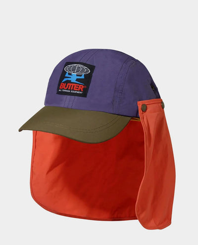 Butter Goods - All Terrain 4 Panel Flap Hat - Grape Hats Butter Goods   