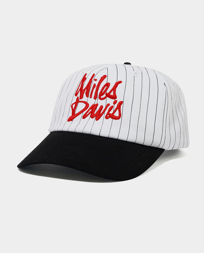 Butter Goods x Miles Davis - Thanks 6 Panel Hat - White/Black Hats Butter Goods