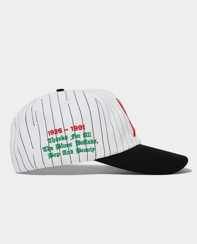 Butter Goods x Miles Davis - Thanks 6 Panel Hat - White/Black Hats Butter Goods