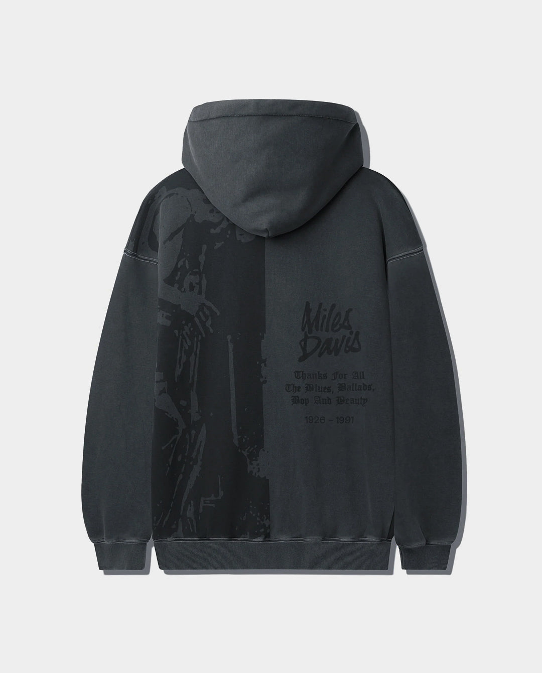 Butter Goods x Miles Davis - Thanks Zip-Thru Hood - Grey Hoodies Butter Goods