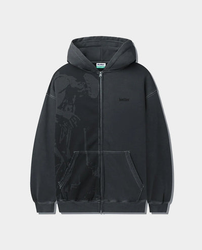 Butter Goods x Miles Davis - Thanks Zip-Thru Hood - Grey Hoodies Butter Goods