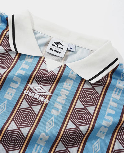 Butter Goods x Umbro - Vert Jersey - Sky/Brown T-Shirts Butter Goods   