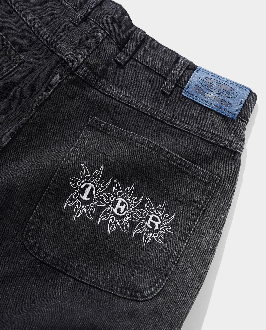 Butter Goods - Bronco Denim Jeans - Washed Black Pants Butter Goods