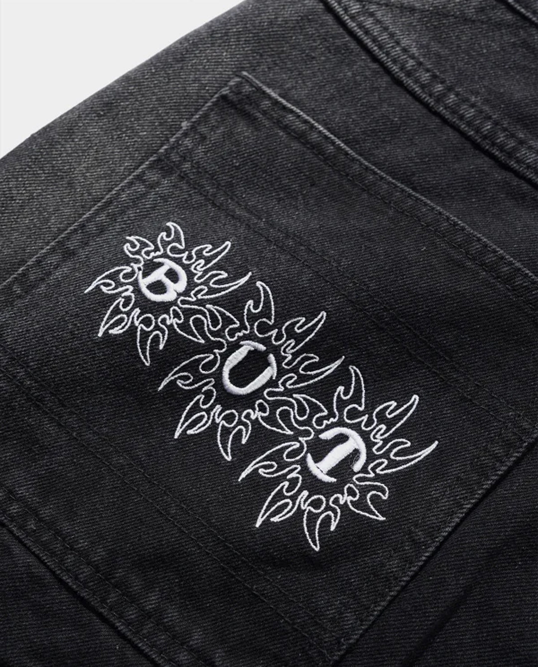 Butter Goods - Bronco Denim Shorts - Washed Black Shorts Butter Goods