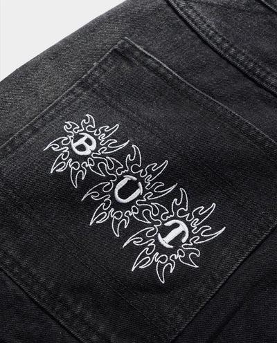 Butter Goods - Bronco Denim Shorts - Washed Black Shorts Butter Goods