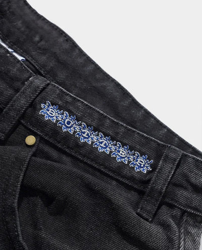 Butter Goods - Bronco Denim Shorts - Washed Black Shorts Butter Goods