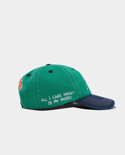 Butter Goods - Music Snapback Cap - Washed Kelly Green/Navy Hats Butter Goods