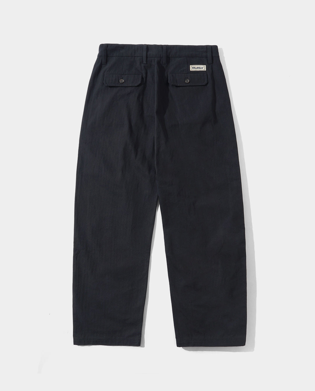 Butter Goods - Pleated Trouser - Black Pants Butter Goods